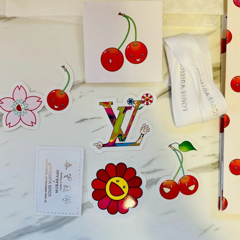 Louis Vuitton LV x TM Cherry Print packaging + stickers - Picture 4 of 6